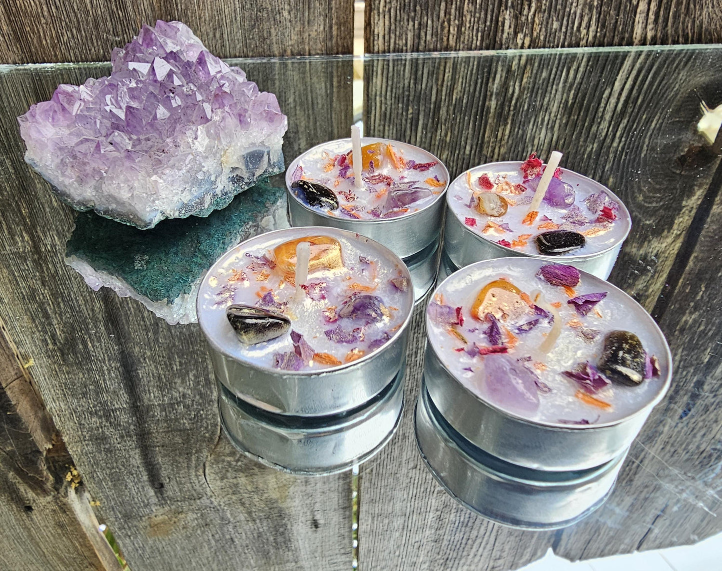 Samhain Blessings Intention Tealight Candles