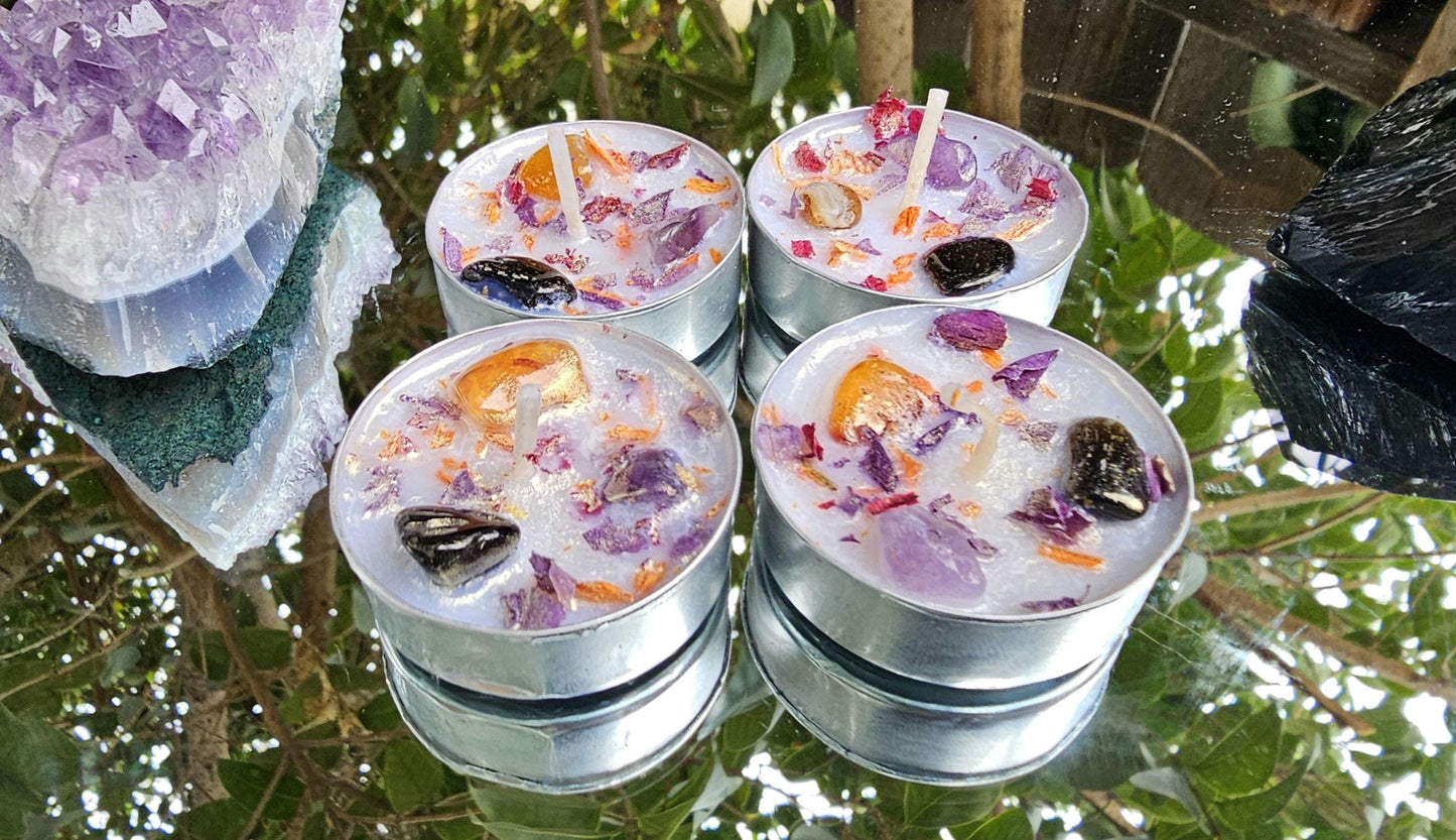 Samhain Blessings Intention Tealight Candles