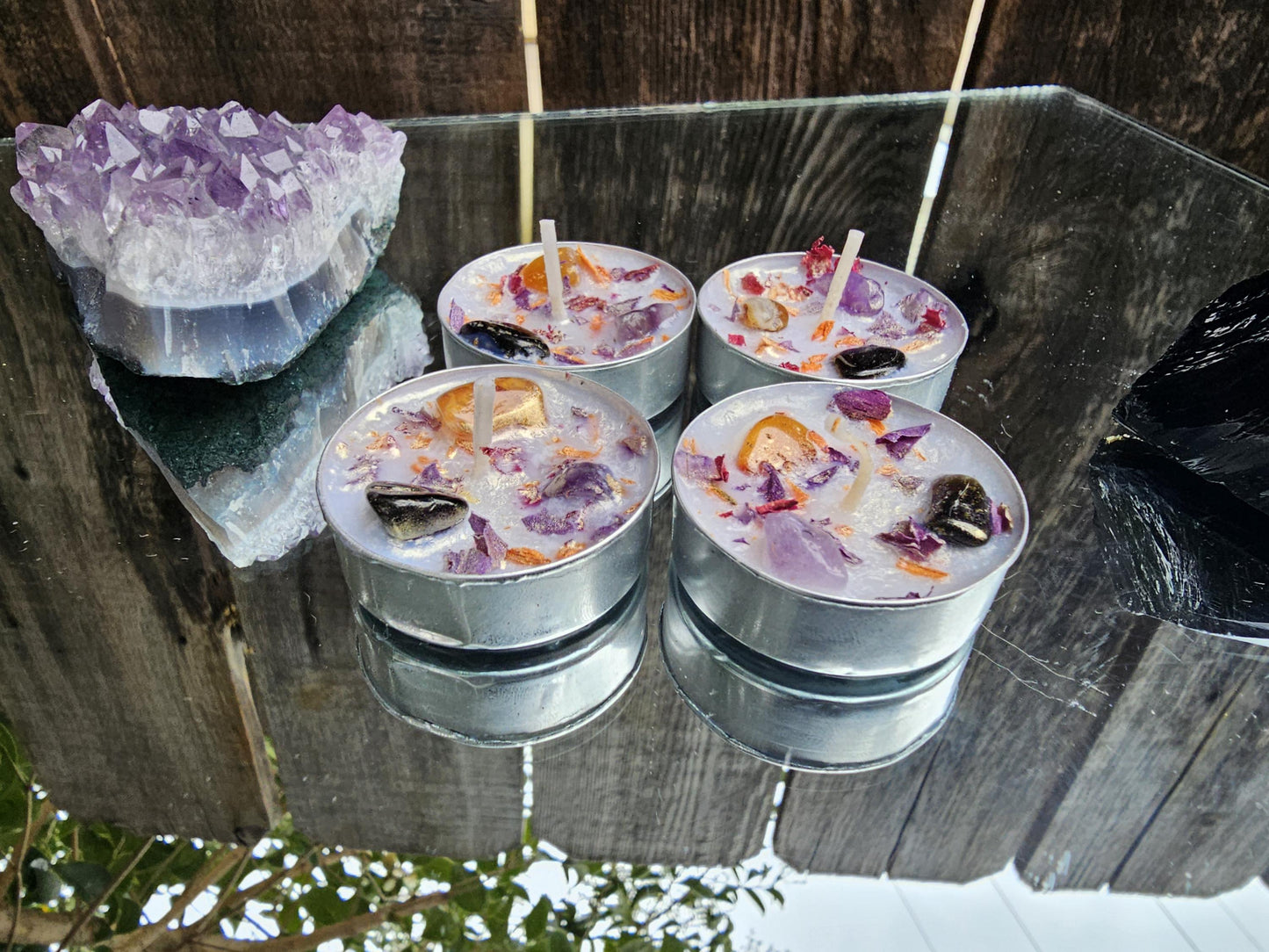 Samhain Blessings Intention Tealight Candles